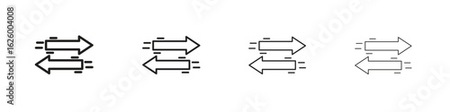 Transfer arrows icon outline vector pack. Best for web, mobile, ui