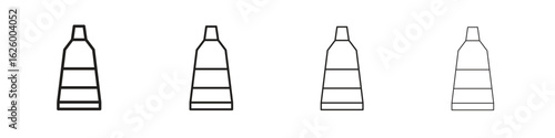 Toothpaste tube icon outline vector pack. Best for web, mobile, ui