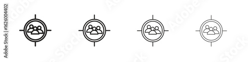 Target audience icon outline vector pack. Best for web, mobile, ui