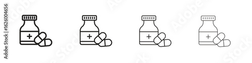 Supplement icon outline vector pack. Best for web, mobile, ui