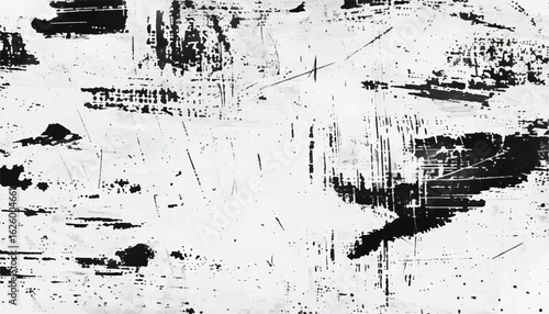 Abstract black and white grunge texture with scratched surface. Grunge distressed texture. Monochrome grunge texture.