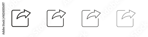Share icon outline vector pack. Best for web, mobile, ui