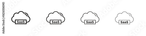 SaaS icon outline vector pack. Best for web, mobile, ui