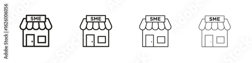 SME icon outline vector pack. Best for web, mobile, ui
