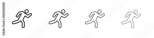 Running icon outline vector pack. Best for web, mobile, ui
