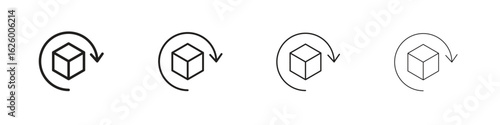 Return purchase icon outline vector pack. Best for web, mobile, ui