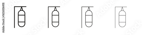 Punching bag icon outline vector pack. Best for web, mobile, ui