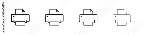 Print icon outline vector pack. Best for web, mobile, ui