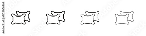 Pillow icon outline vector pack. Best for web, mobile, ui
