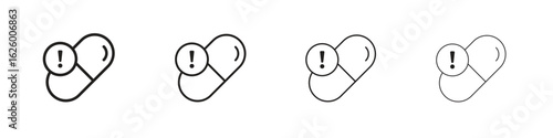 Overdose icon outline vector pack. Best for web, mobile, ui