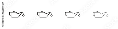 Oil can icon outline vector pack. Best for web, mobile, ui