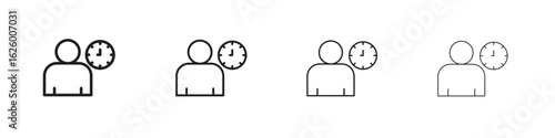 Office hours icon outline vector pack. Best for web, mobile, ui