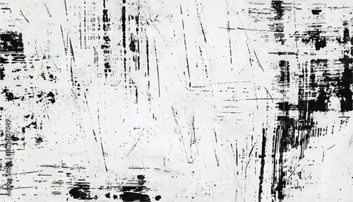 Abstract black and white grunge texture with scratched surface. Grunge distressed texture. Monochrome grunge texture.