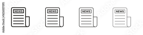 News icon outline vector pack. Best for web, mobile, ui