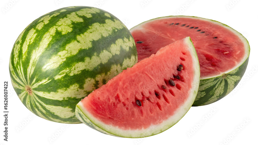 fresh watermelon on isolated transparent background fresh watermelon on isolated transparent background