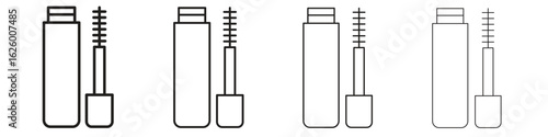 Mascara brush icon outline vector pack. Best for web, mobile, ui