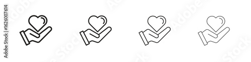 Love icon outline vector pack. Best for web, mobile, ui