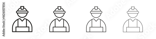 Labour icon outline vector pack. Best for web, mobile, ui
