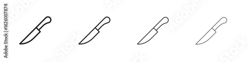 knife icon outline vector pack. Best for web, mobile, ui