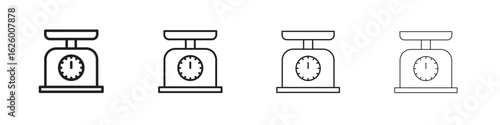 Kitchen scales icon outline vector pack. Best for web, mobile, ui