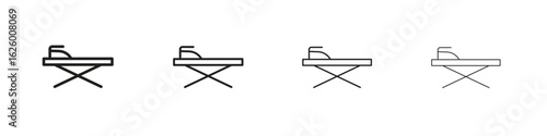 Ironing board icon outline vector pack. Best for web, mobile, ui
