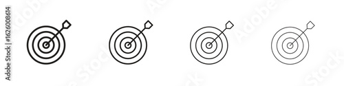 Goalfor banner and packaging design Vector illustrationsnting icon outline vector pack. Best for web, mobile, ui