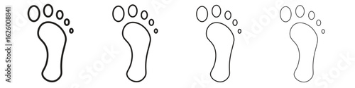 Footprint icon outline vector pack. Best for web, mobile, ui
