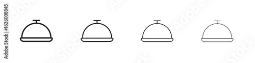 Food tray icon outline vector pack. Best for web, mobile, ui