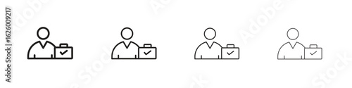 Employee icon outline vector pack. Best for web, mobile, ui