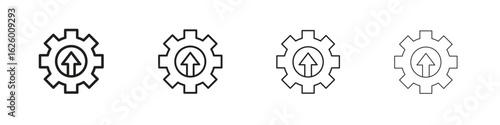 Efficiency icon outline vector pack. Best for web, mobile, ui