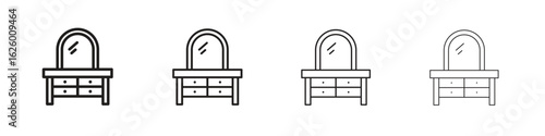 Dresser icon outline vector pack. Best for web, mobile, ui