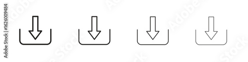 Download icon outline vector pack. Best for web, mobile, ui