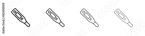 Digital thermometer icon outline vector pack. Best for web, mobile, ui