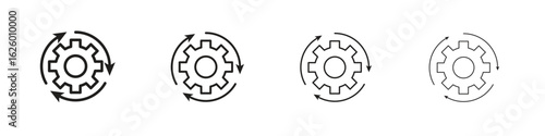 Continuous changes icon outline vector pack. Best for web, mobile, ui