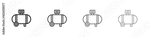 Compressor icon outline vector pack. Best for web, mobile, ui