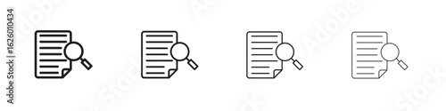Case studies icon outline vector pack. Best for web, mobile, ui