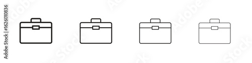 Briefcase icon outline vector pack. Best for web, mobile, ui