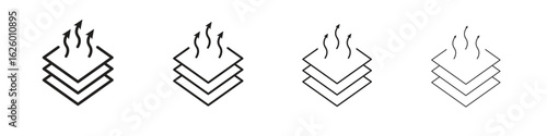 Breathable icon outline vector pack. Best for web, mobile, ui