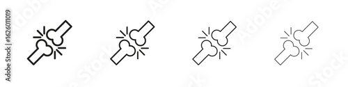 Bones icon outline vector pack. Best for web, mobile, ui
