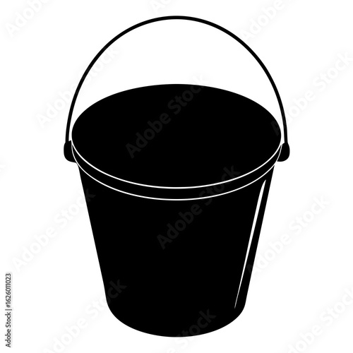 metal bucket with paint