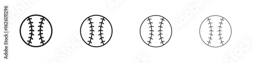 Baseball icon outline vector pack. Best for web, mobile, ui