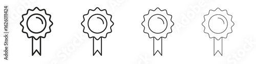 Badge icon outline vector pack. Best for web, mobile, ui