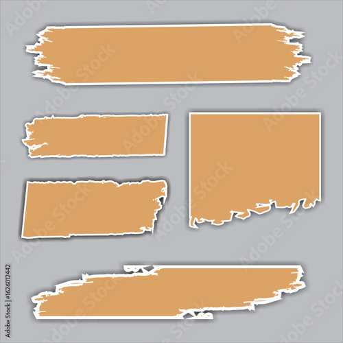 Torn Paper Pieces background Vector 