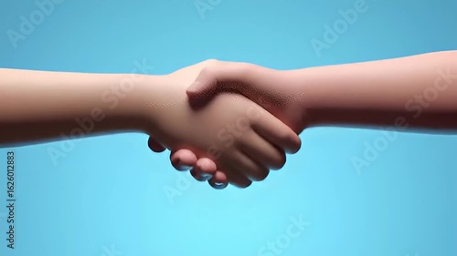 Cartoonish hands shaking