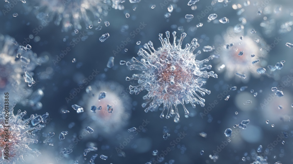 Obraz premium Virus structure closeup graphic