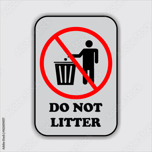 Do not litter sign