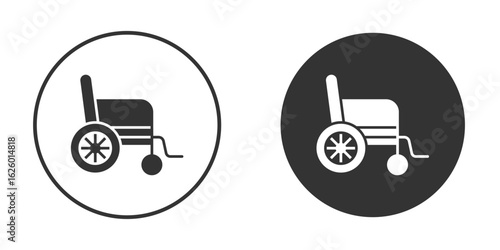 Wheelchair icon flat. Illustration isolated vector sign symbol