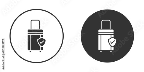 Travel insurance icon flat. Illustration isolated vector sign symbol