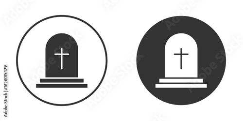 Tombstone icon flat. Illustration isolated vector sign symbol