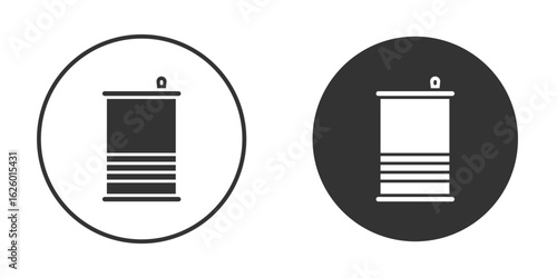 Tin can icon flat. Illustration isolated vector sign symbol
